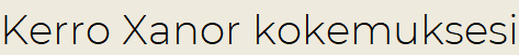 Kerro Xanor kokemuksesi